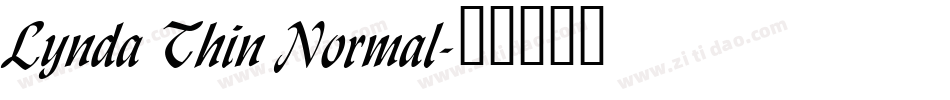 Lynda Thin Normal字体转换